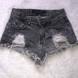 Acid wash Jean shorts
